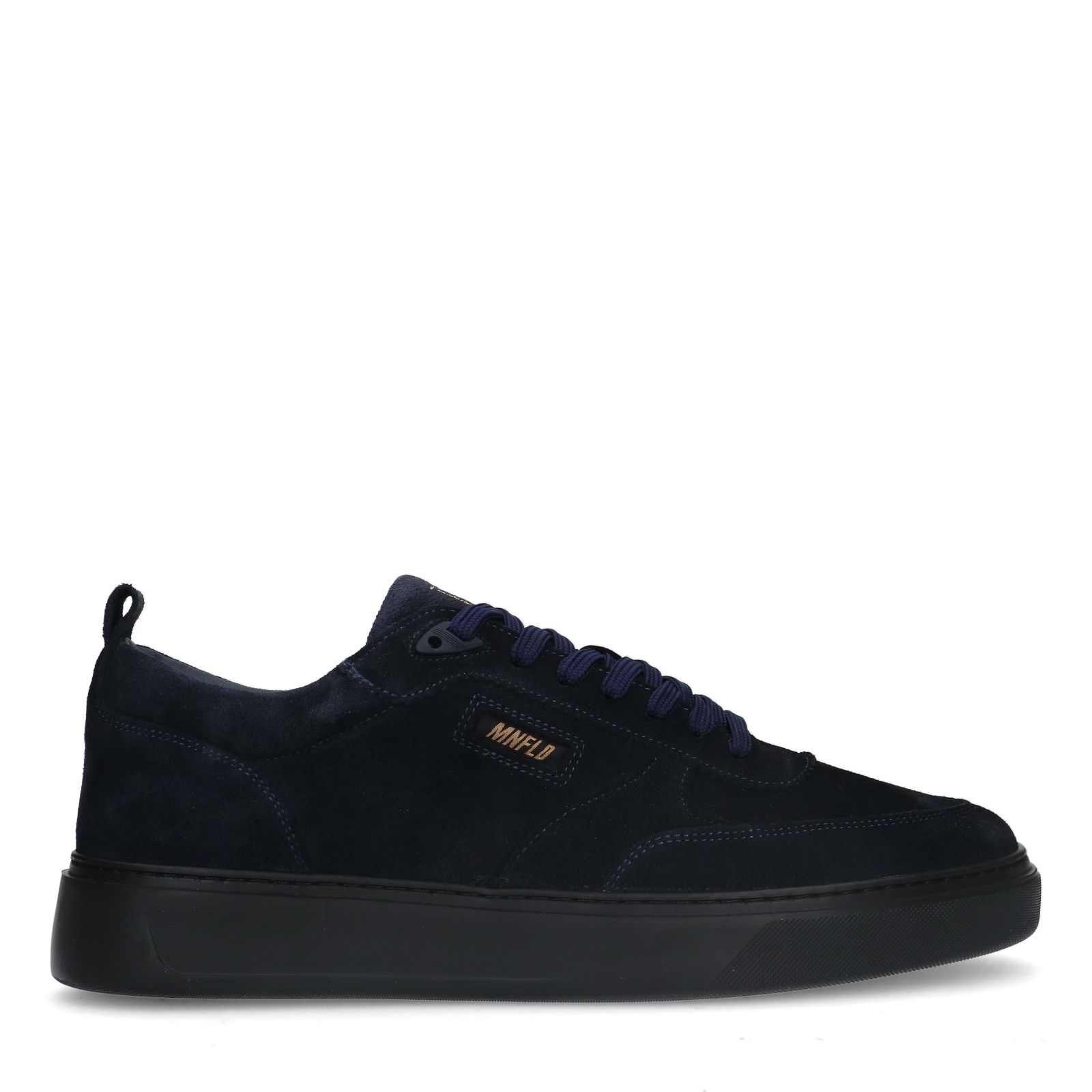 Donkerblauwe suède sneakers