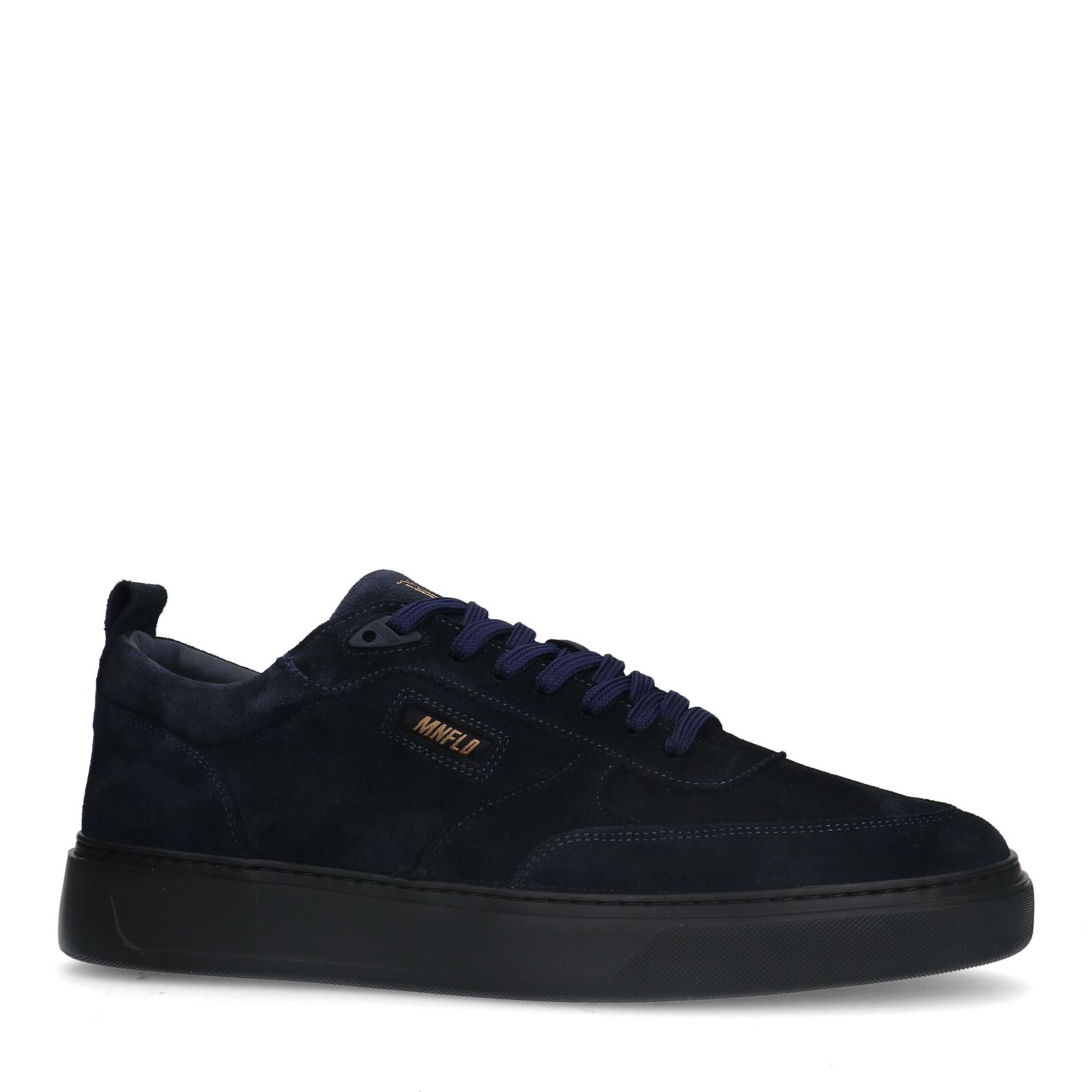 Donkerblauwe suède sneakers