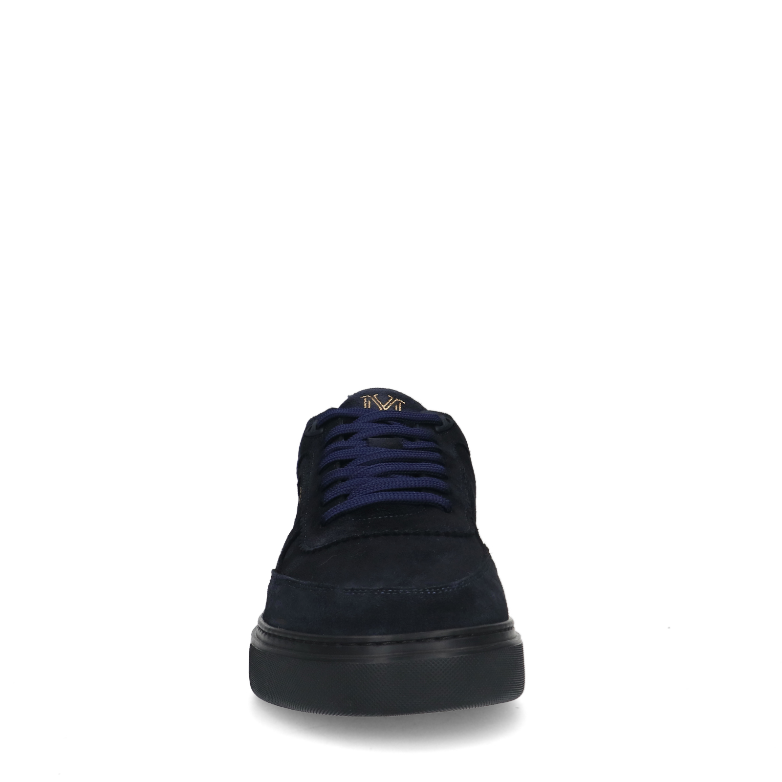 Dunkelblaue Veloursleder-Sneaker | Flache sneaker | Manfield  