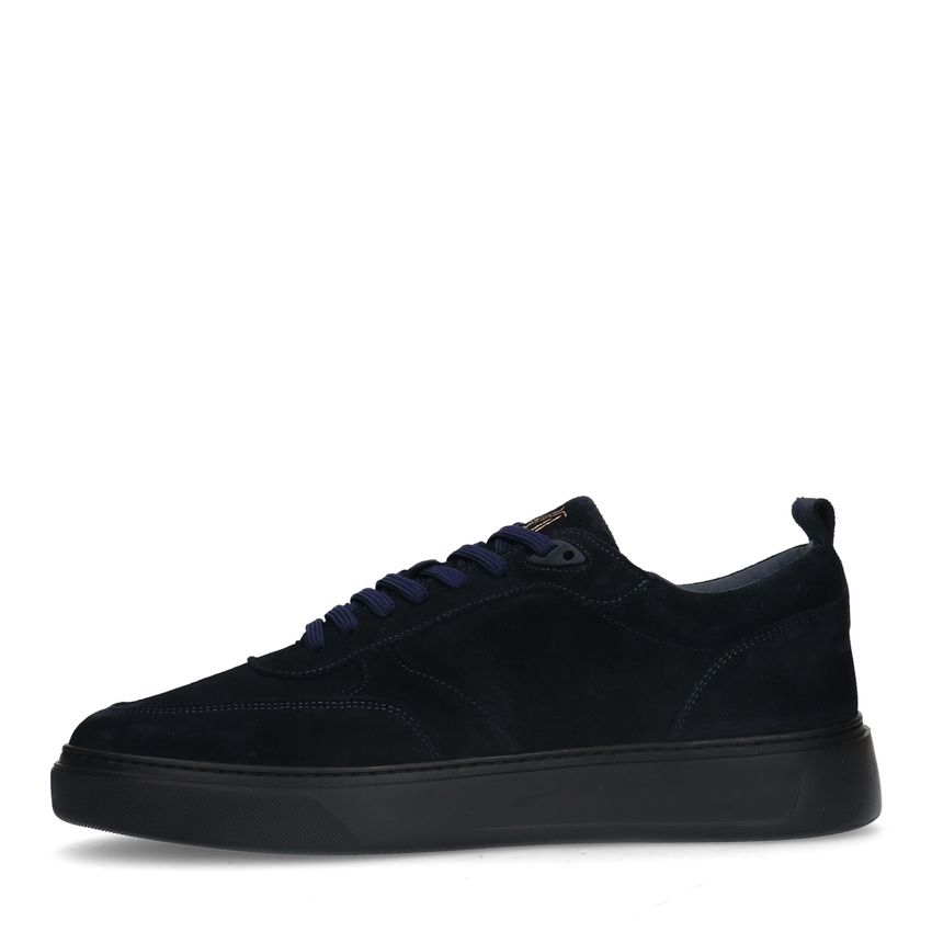 Donkerblauwe suède sneakers