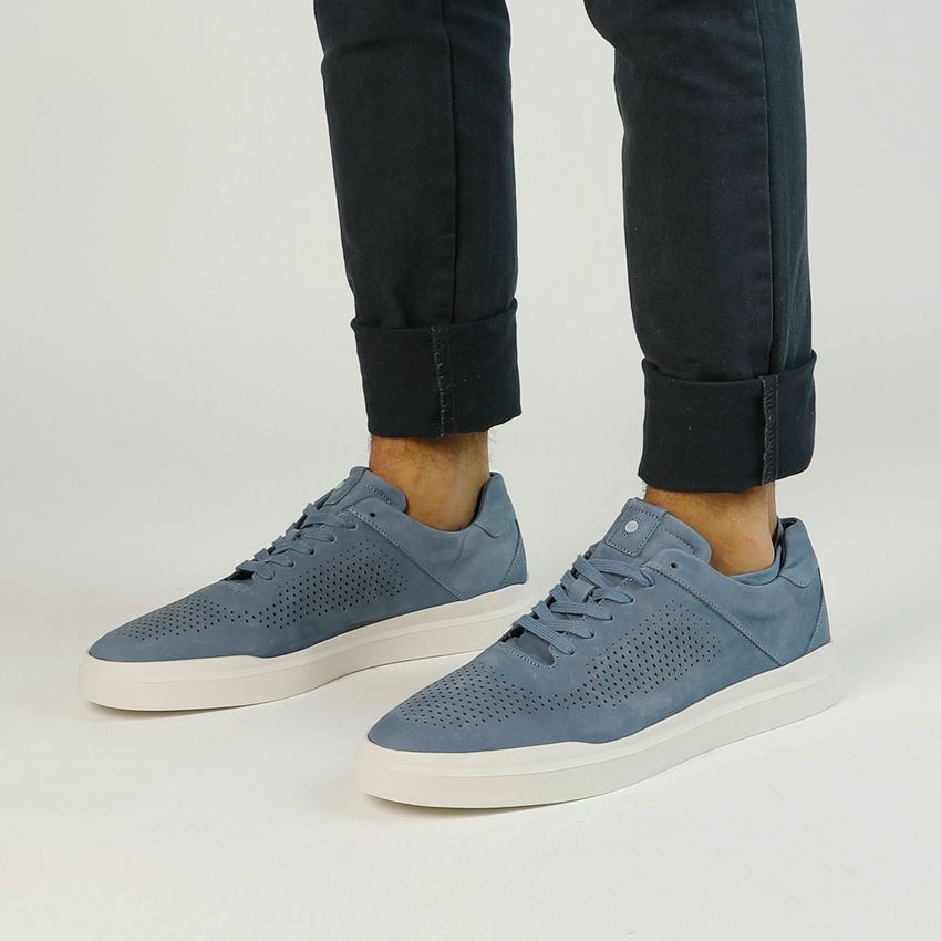 Blaue Nubuk-Sneaker