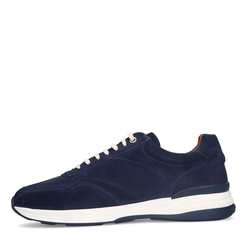 Blauwe suède sneakers