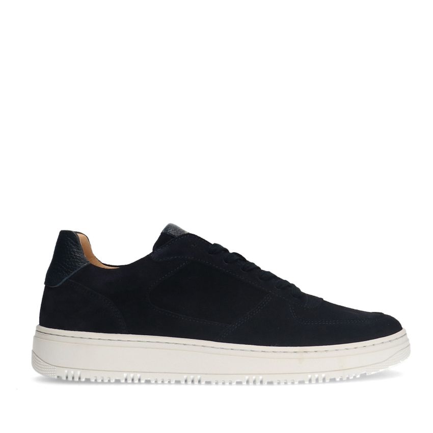 Donkerblauwe suède sneakers