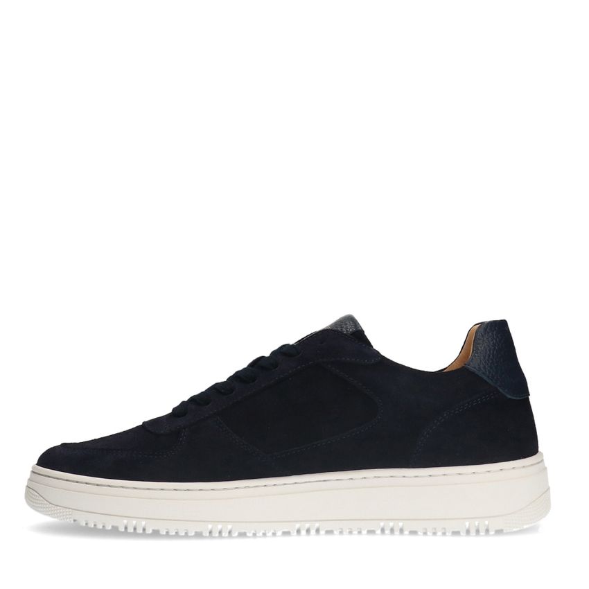 Donkerblauwe suède sneakers