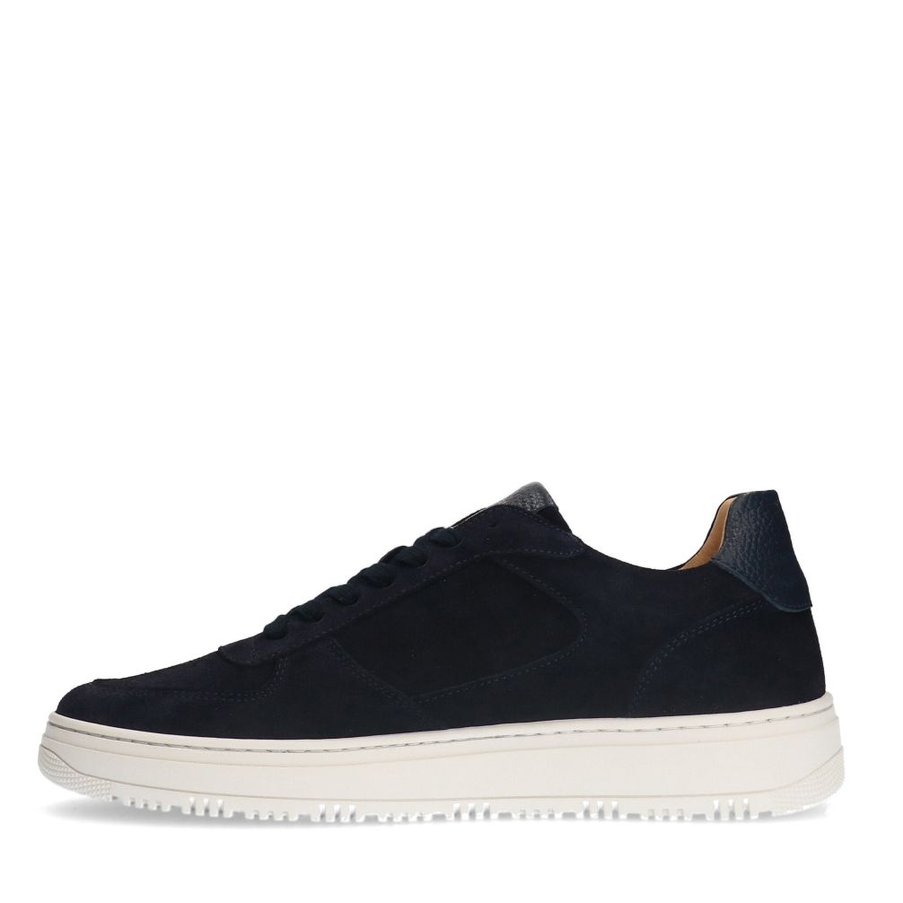 Marineblaue Veloursleder-Sneaker