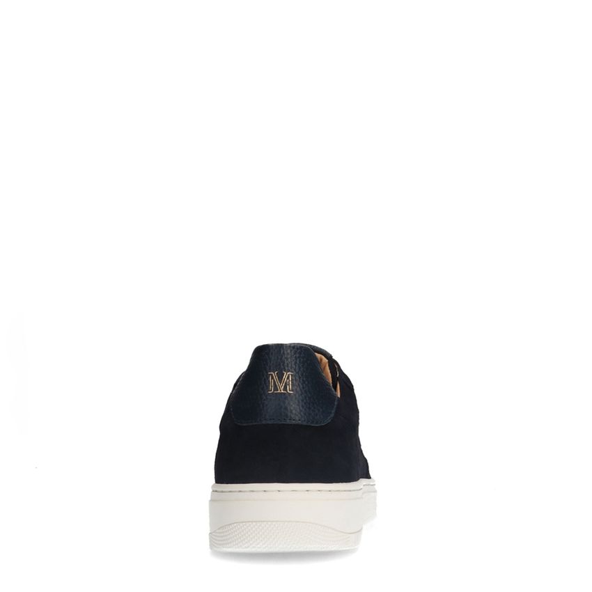 Donkerblauwe suède sneakers