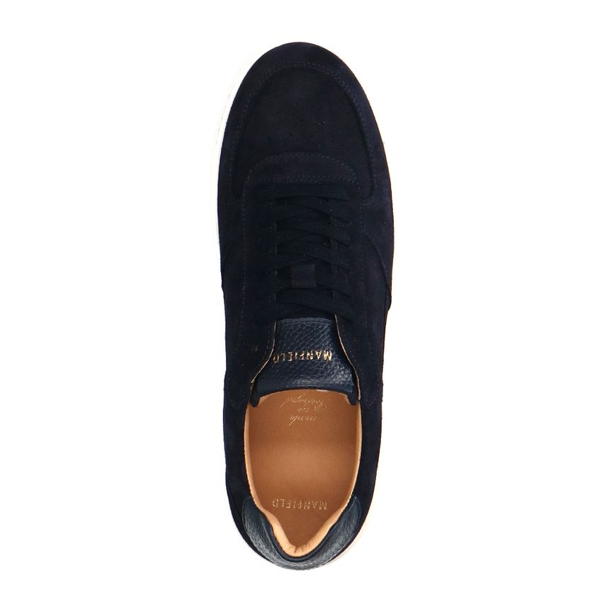Donkerblauwe suède sneakers