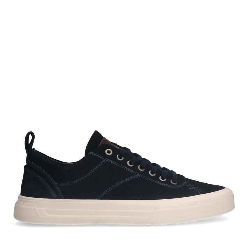Donkerblauwe suède sneakers