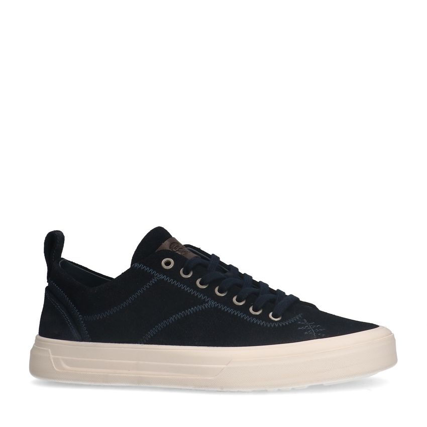 Donkerblauwe suède sneakers