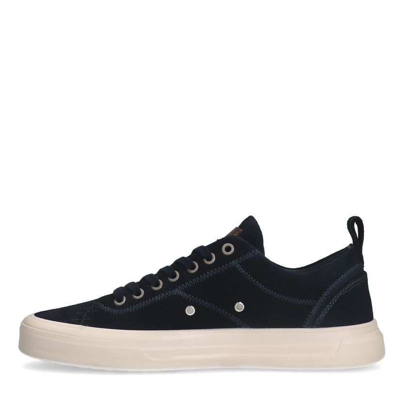 Donkerblauwe suède sneakers