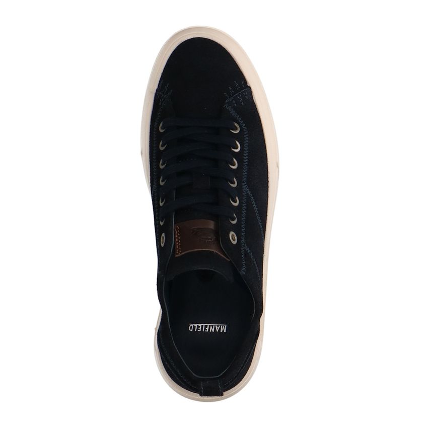Donkerblauwe suède sneakers