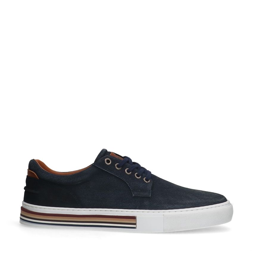 Donkerblauwe canvas sneakers