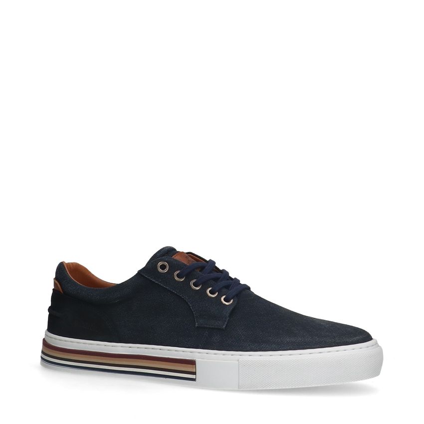 Donkerblauwe canvas sneakers