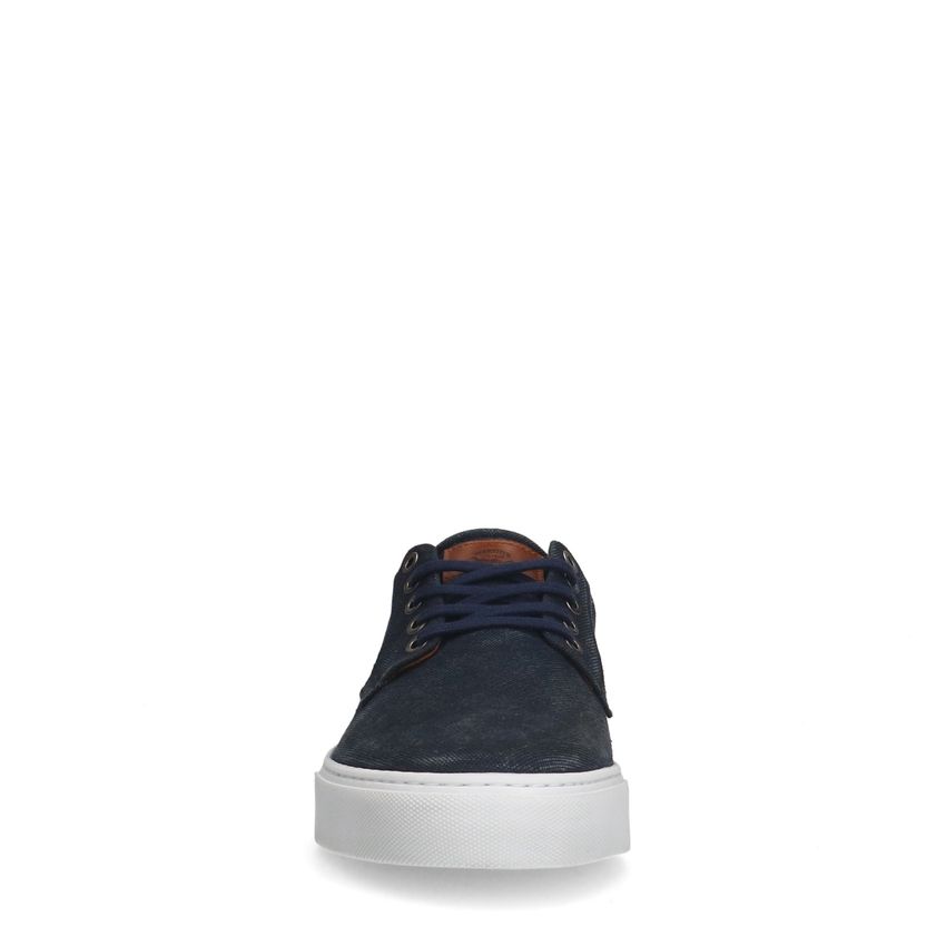 Marineblaue Canvas-Sneaker