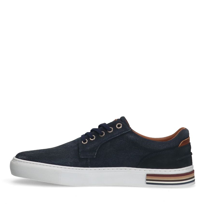 Donkerblauwe canvas sneakers