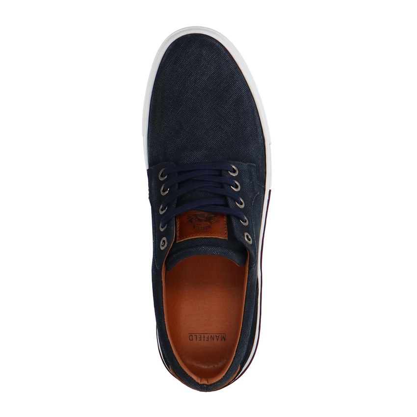 Donkerblauwe canvas sneakers