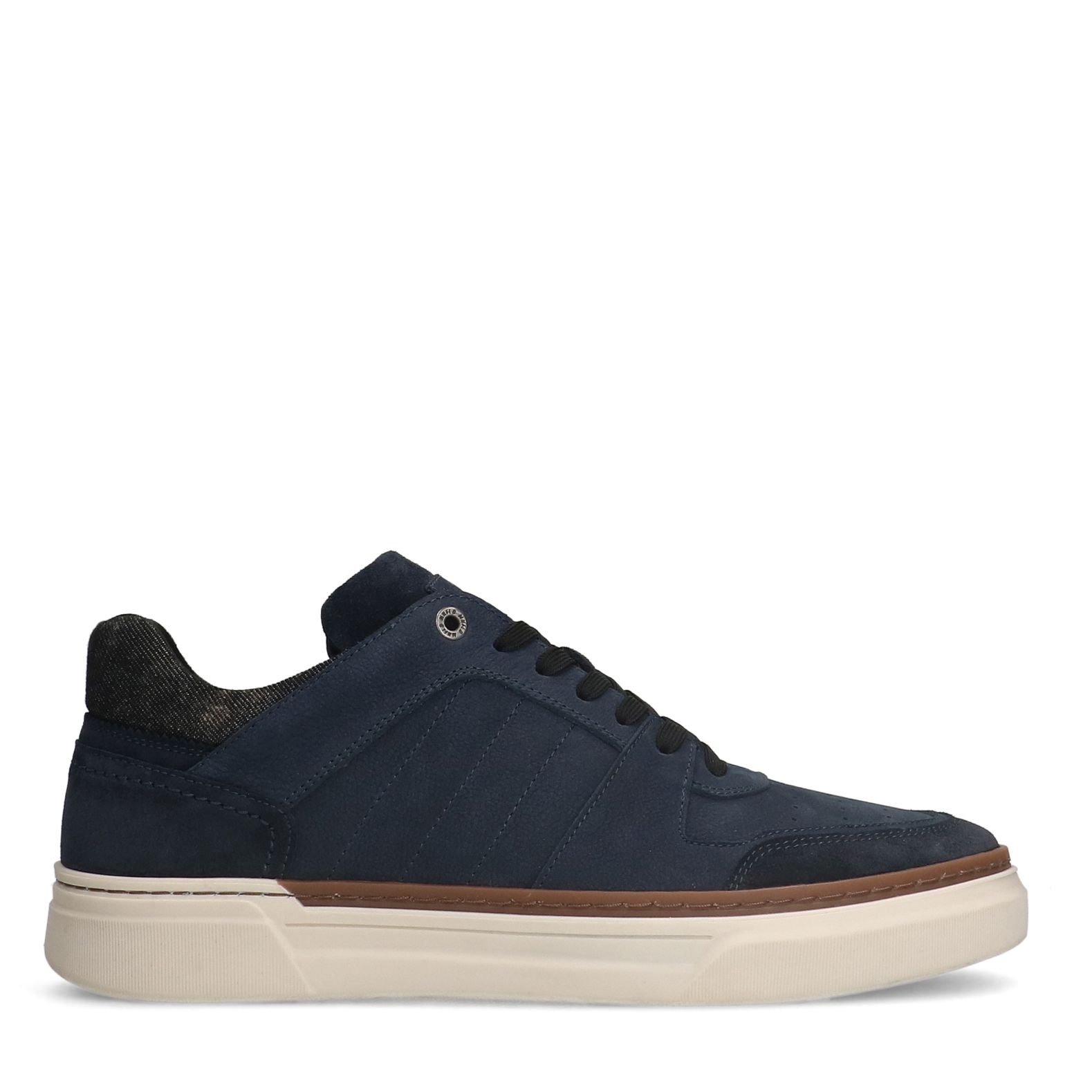 Blaue Nubuk-Sneaker