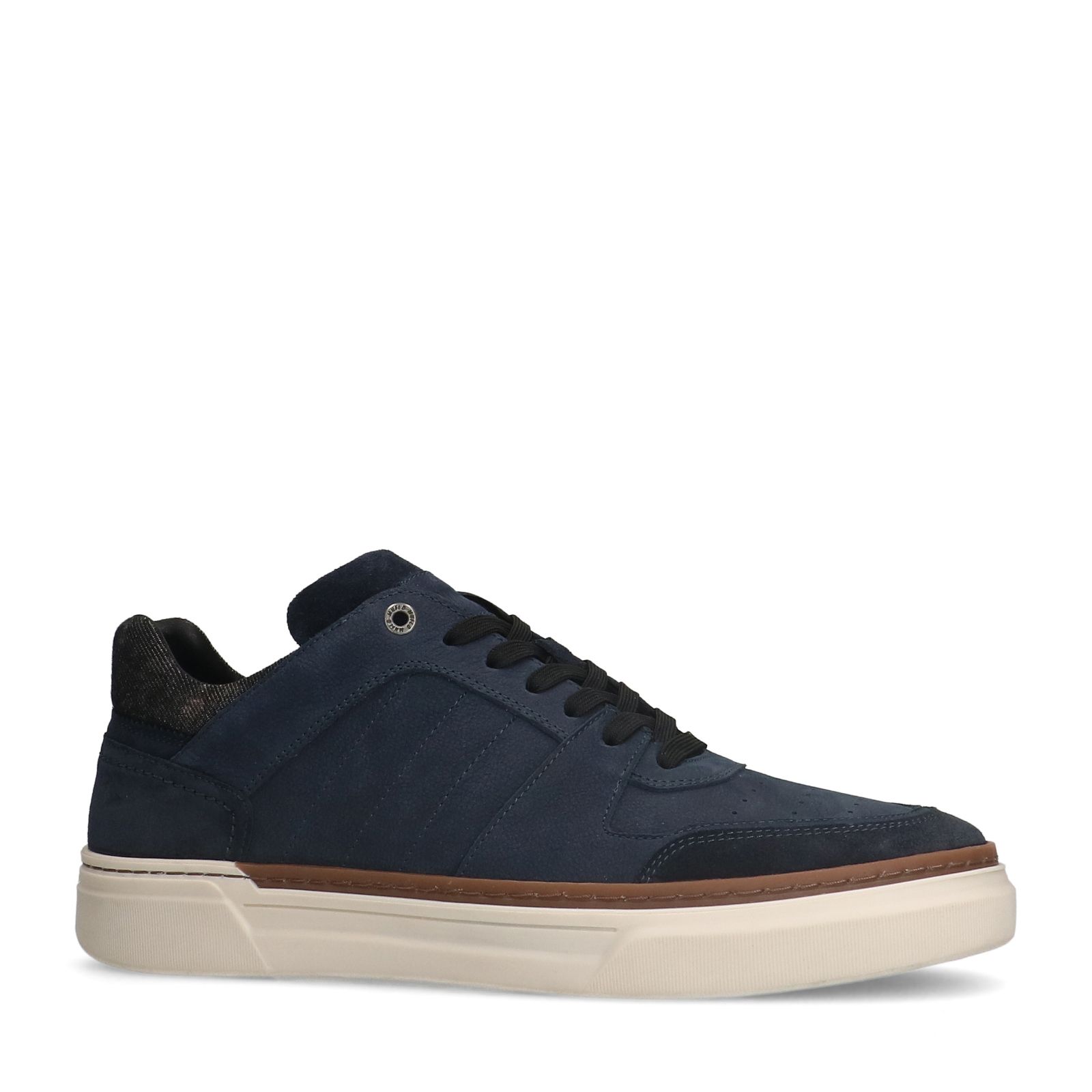 Blaue Nubuk-Sneaker