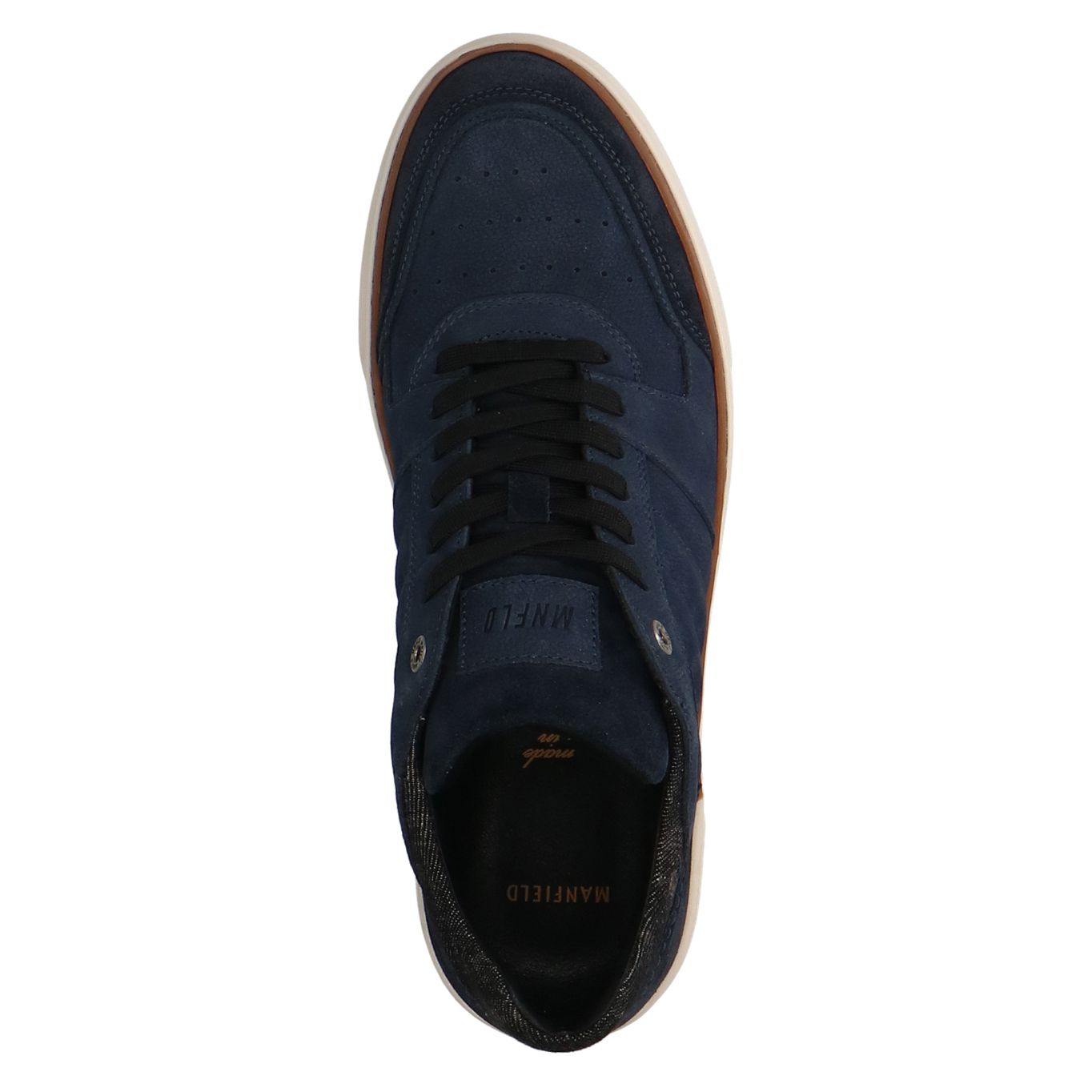 Blaue Nubuk-Sneaker
