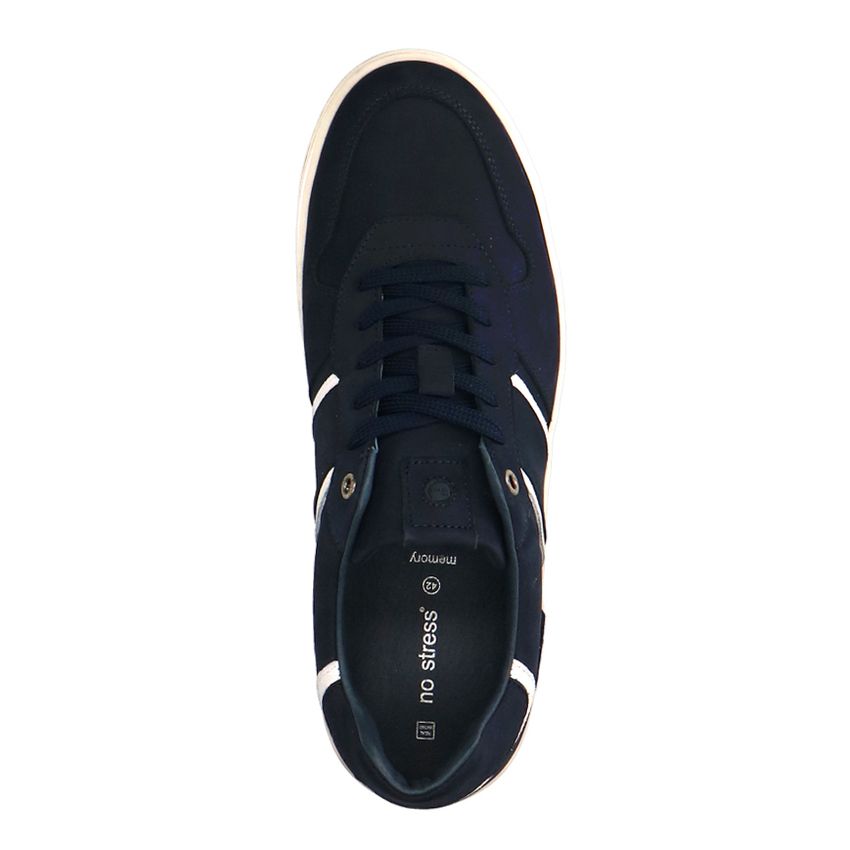 Donkerblauwe nubuck sneakers