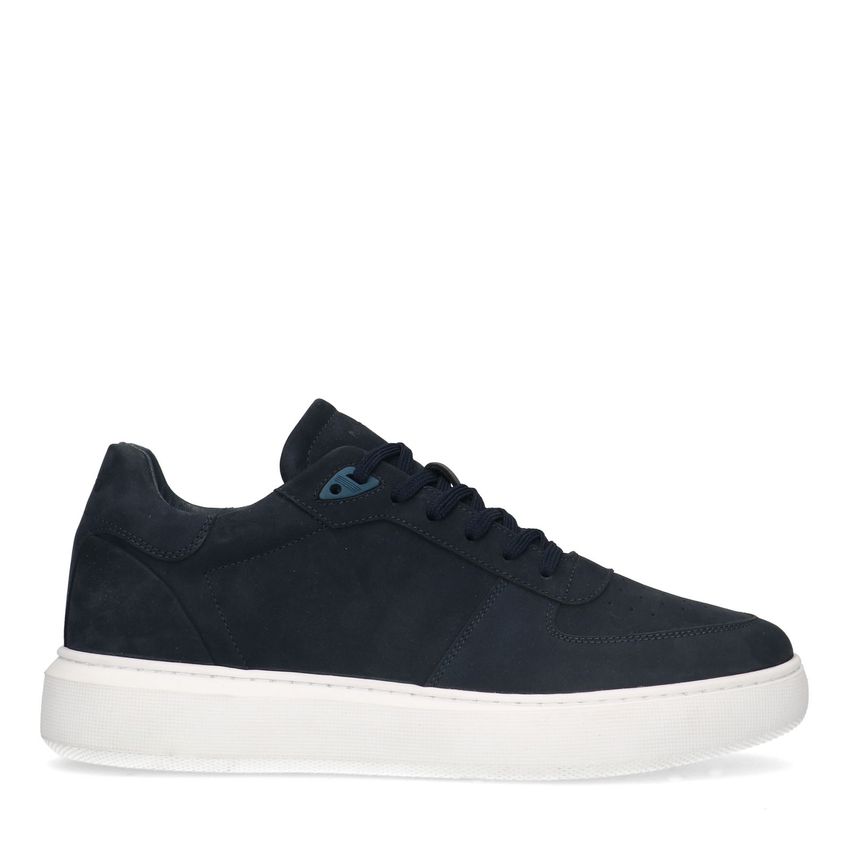 Blaue Nubuk-Sneaker