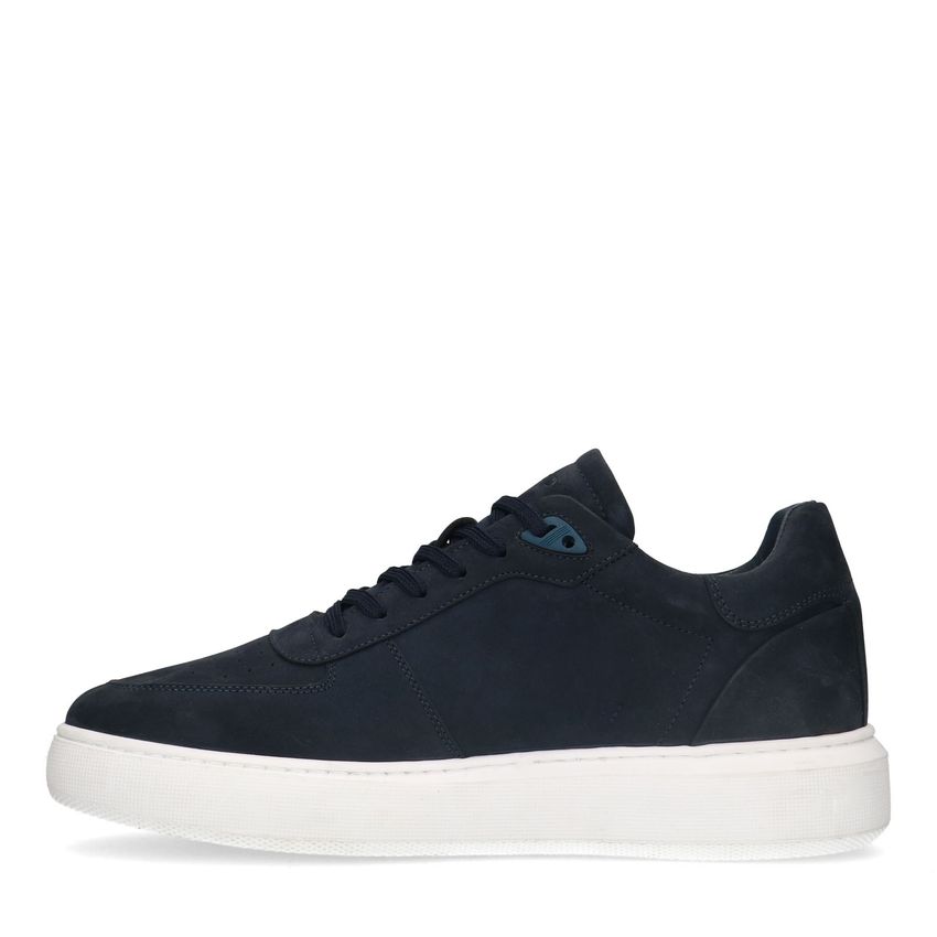 Blaue Nubuk-Sneaker