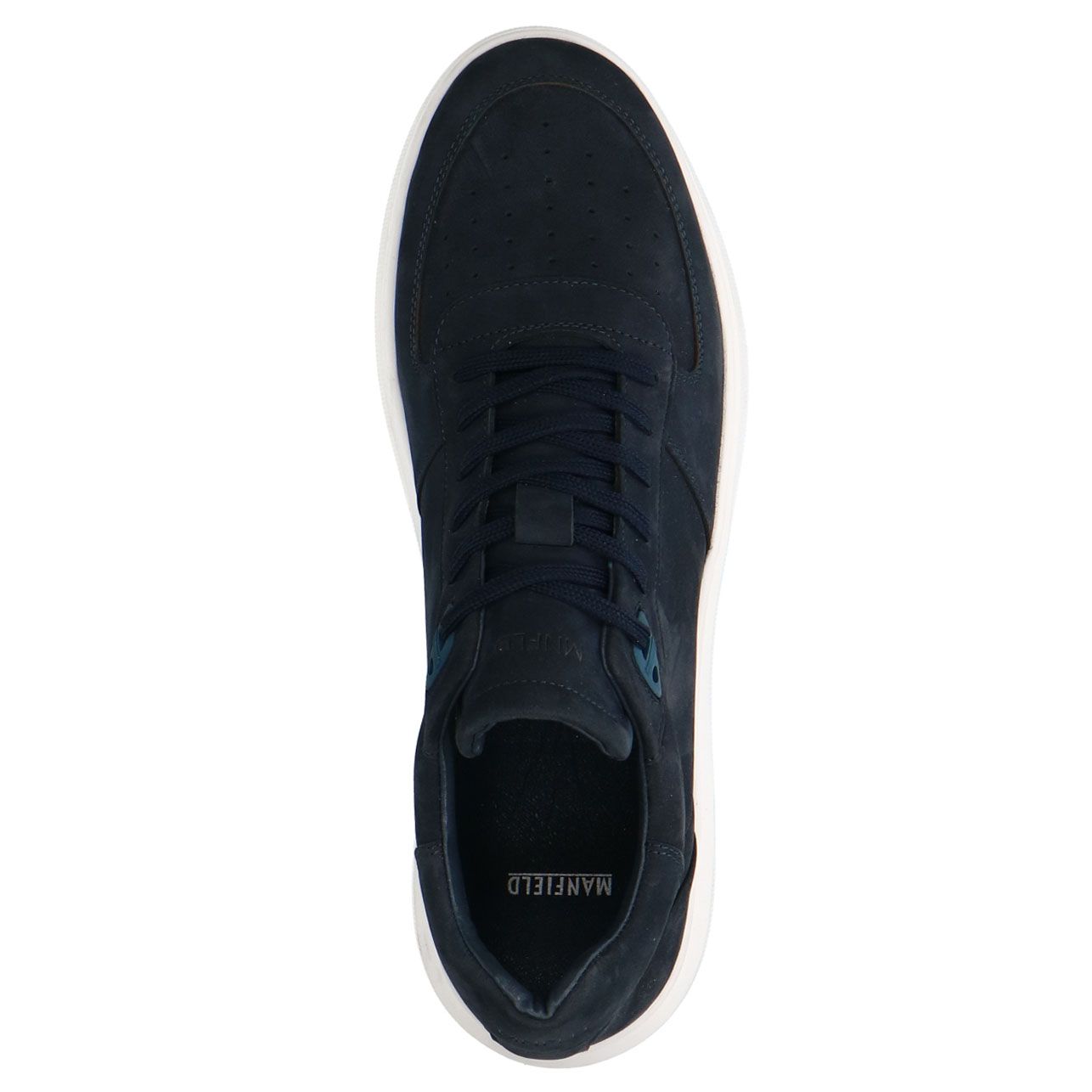 Blaue Nubuk-Sneaker