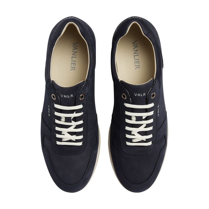 Blauwe nubuck sneakers