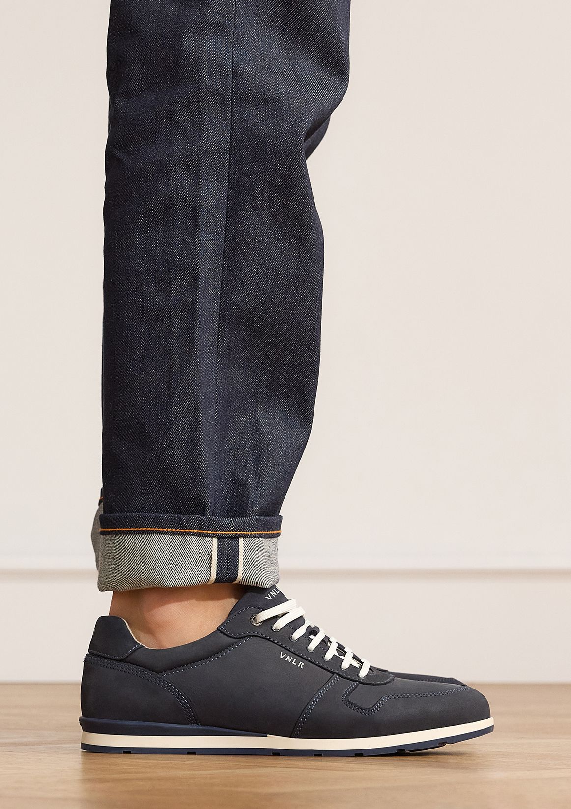 Blauwe nubuck sneakers