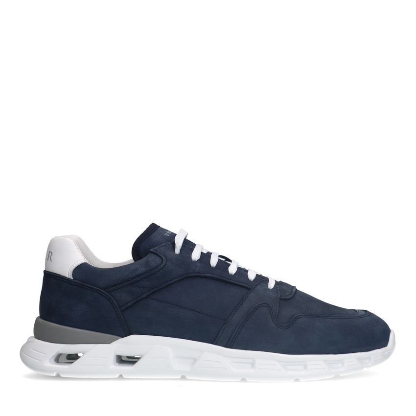 Blauwe nubuck sneakers