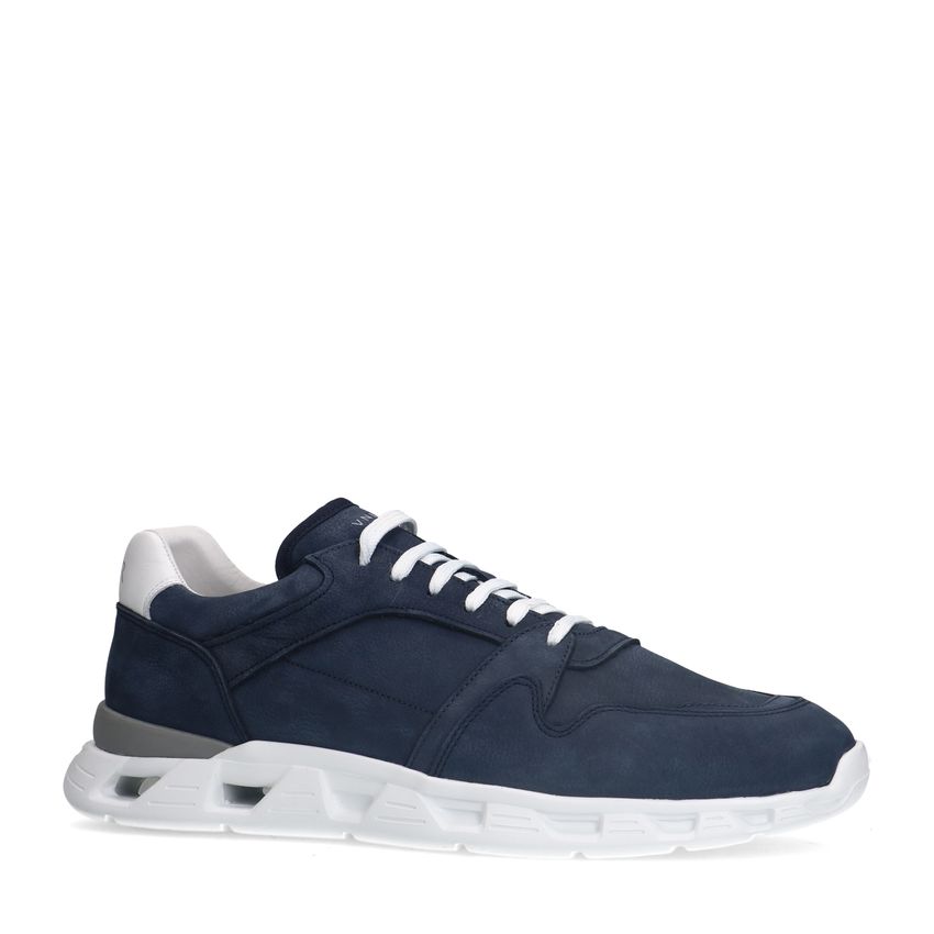 Blauwe nubuck sneakers