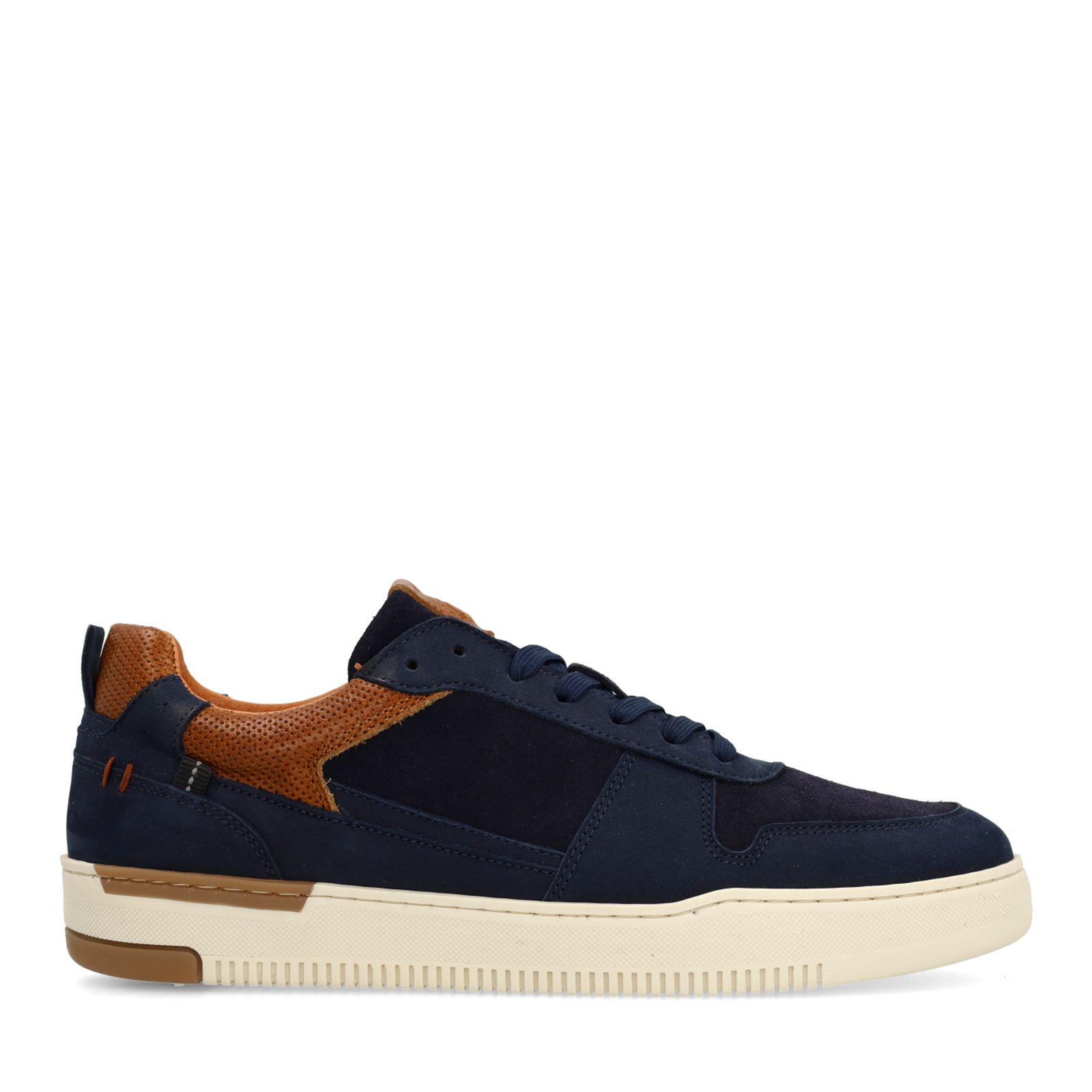 Marineblaue Nubuk-Sneaker