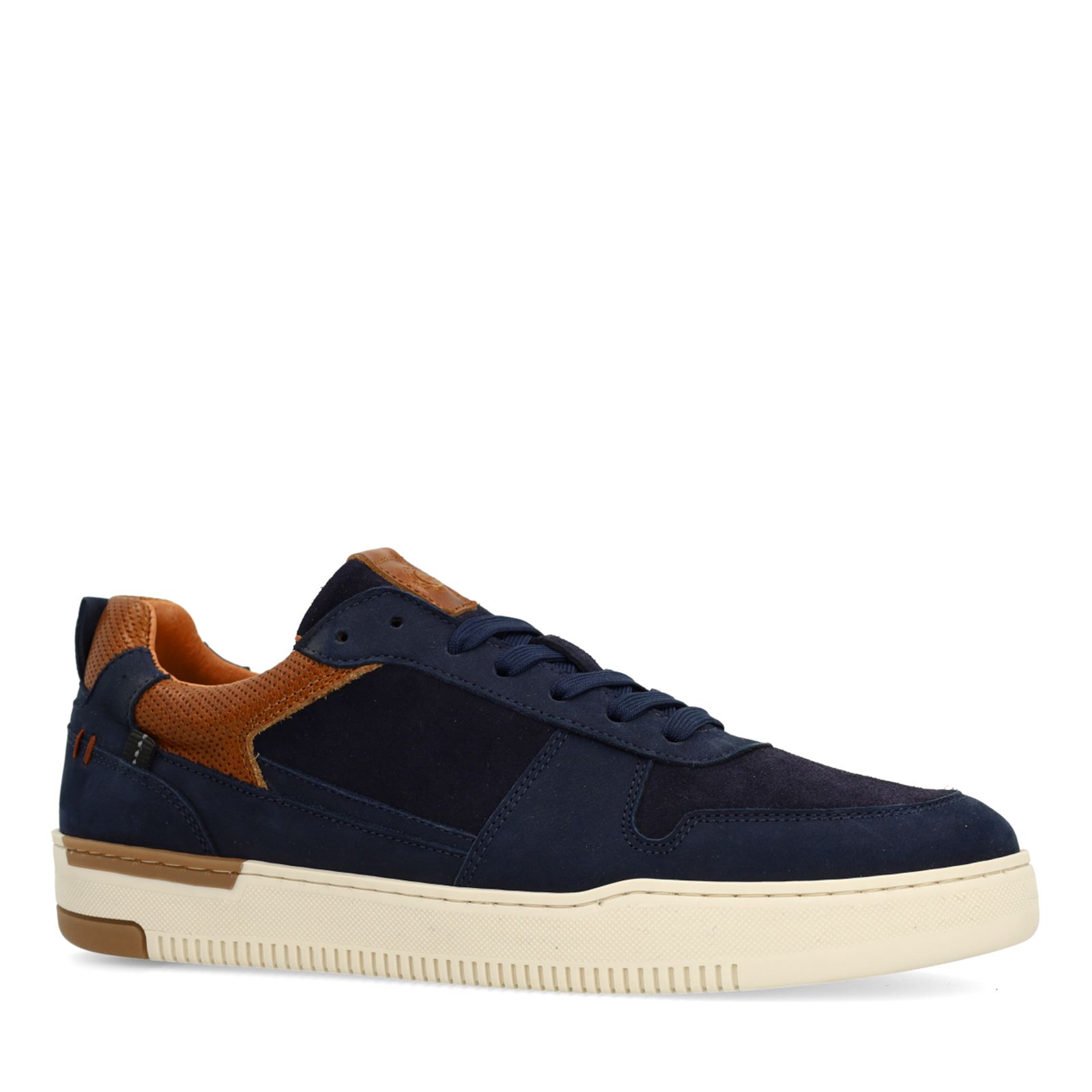 Marineblaue Nubuk-Sneaker