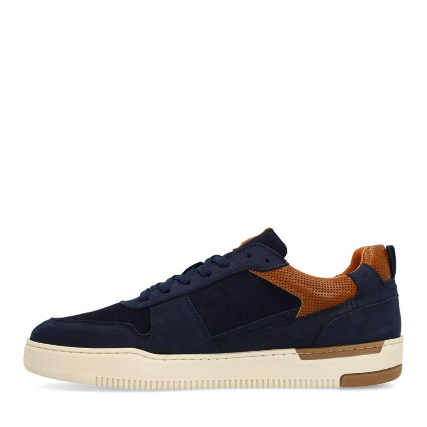 Donkerblauwe nubuck sneakers