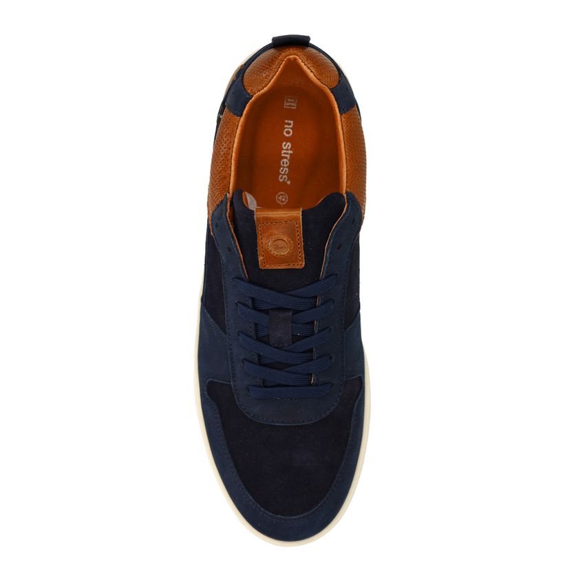Marineblaue Nubuk-Sneaker