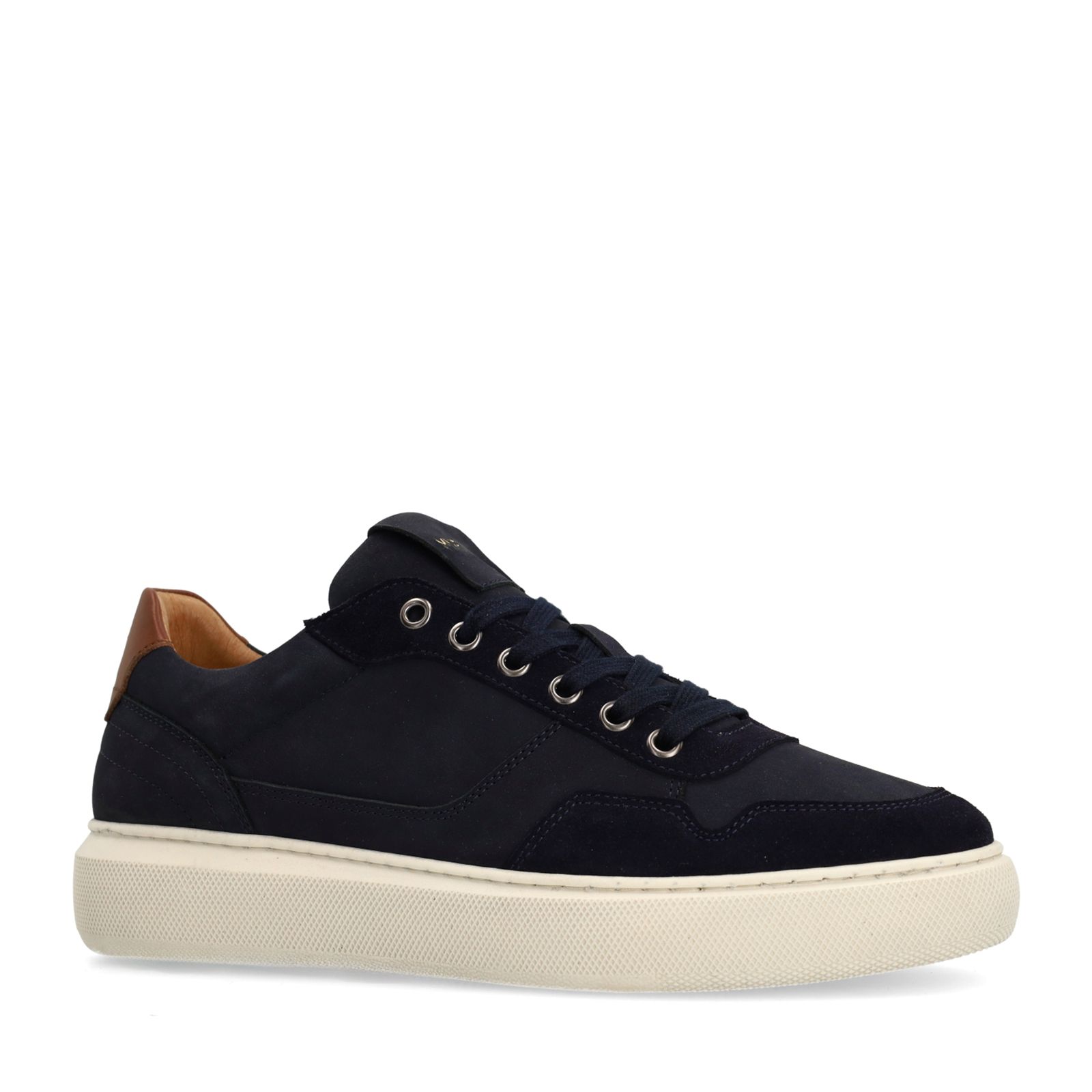Donkerblauwe nubuck sneakers