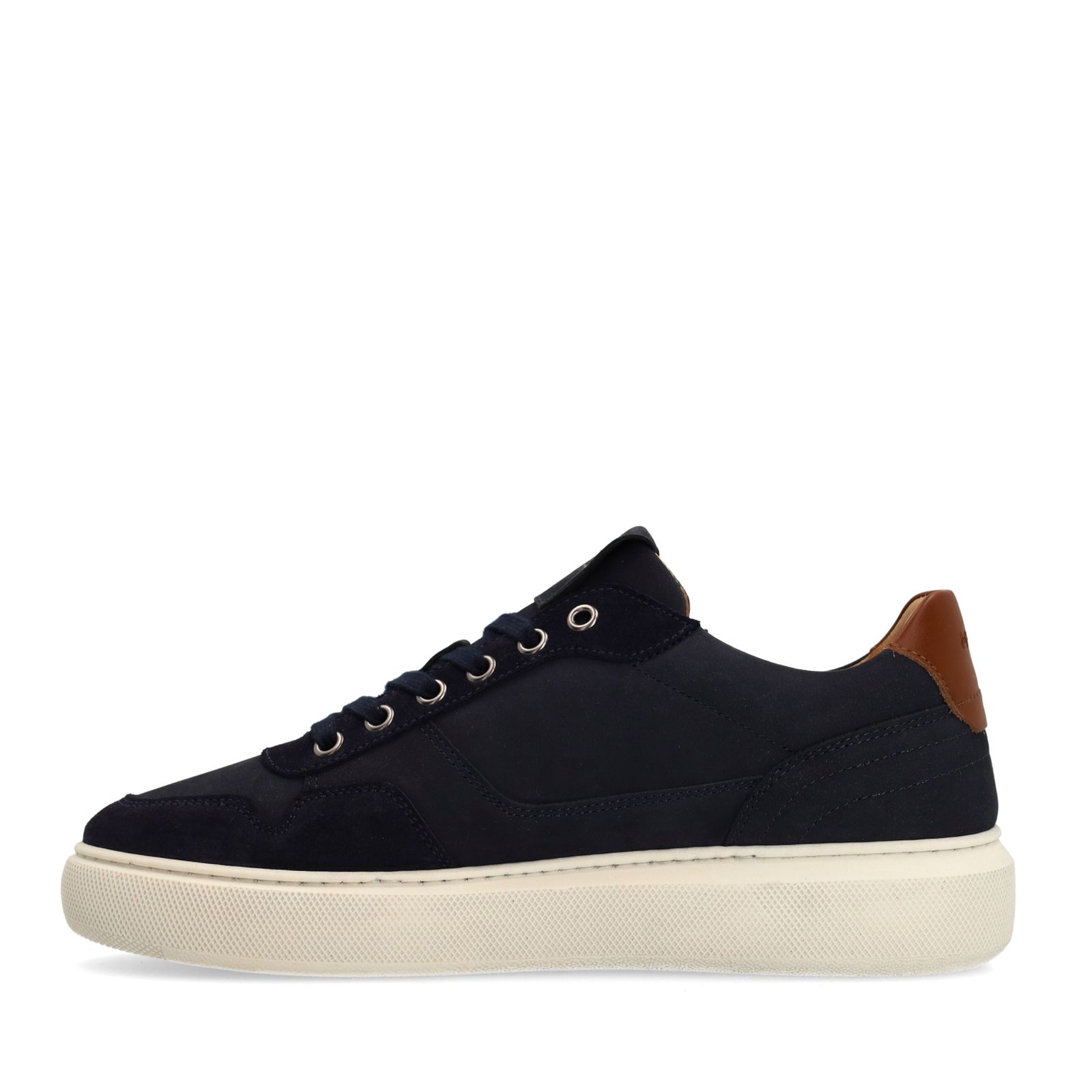 Donkerblauwe nubuck sneakers