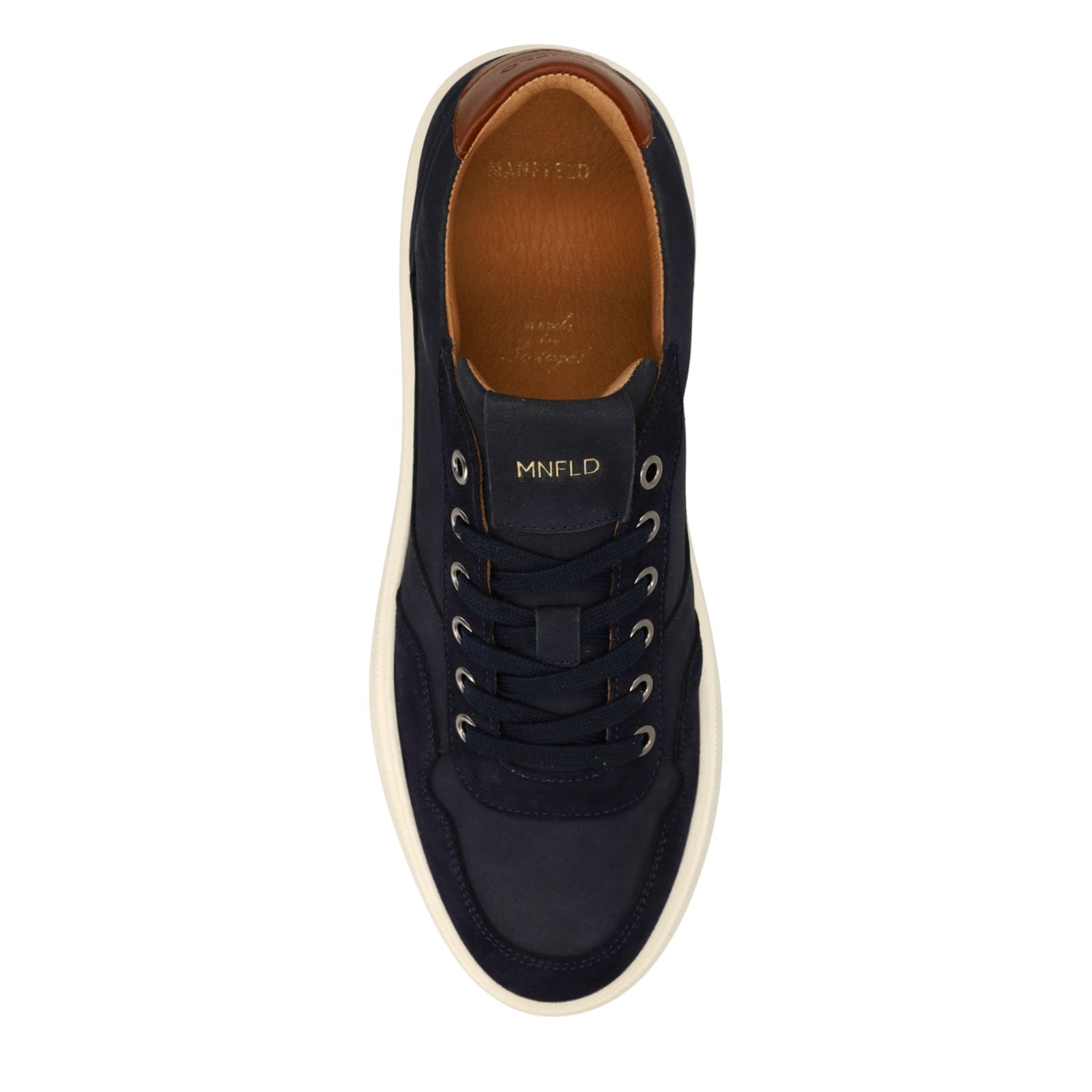 Donkerblauwe nubuck sneakers