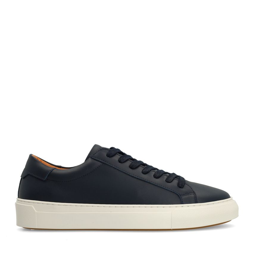 Navy leren sneakers