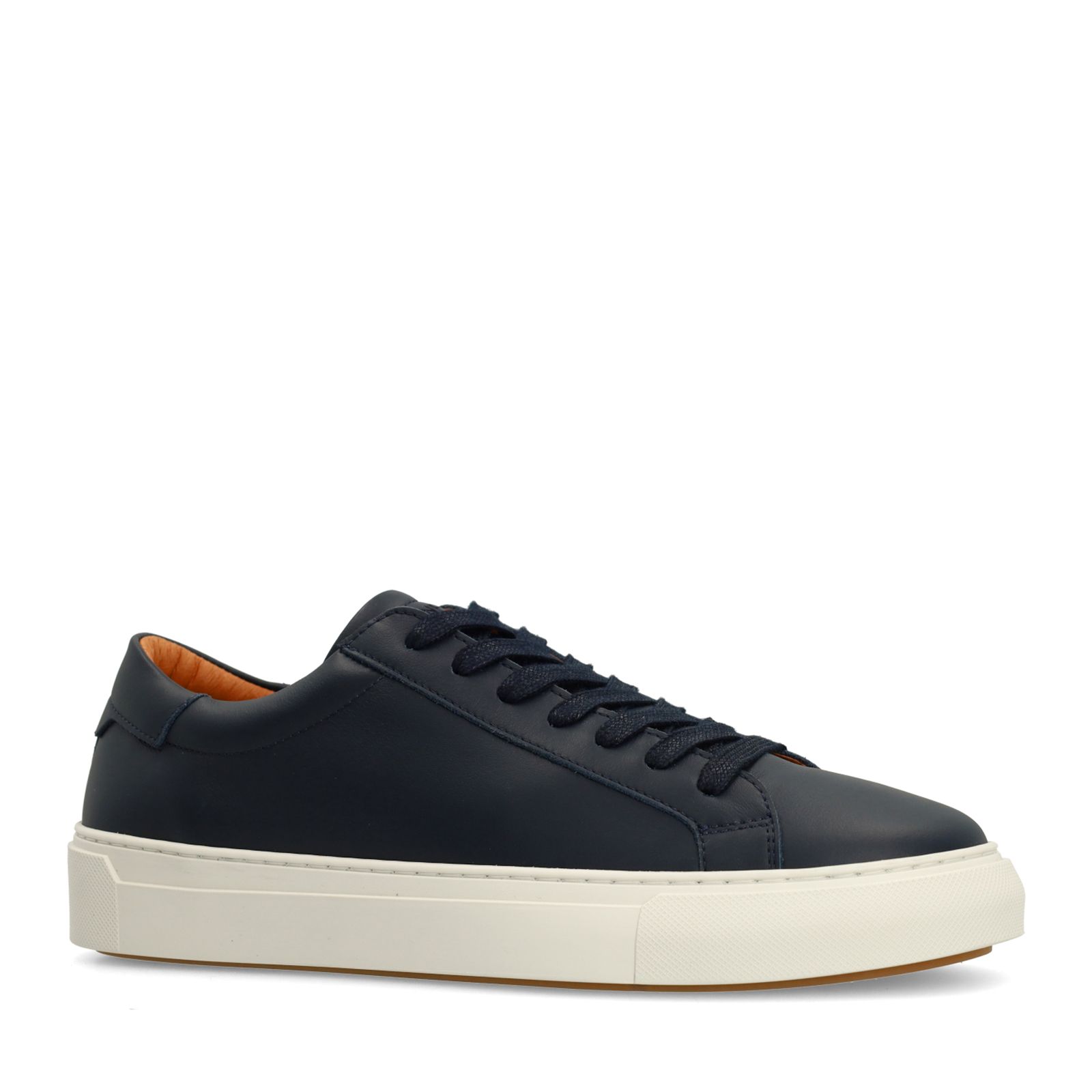 Marineblaue Ledersneaker