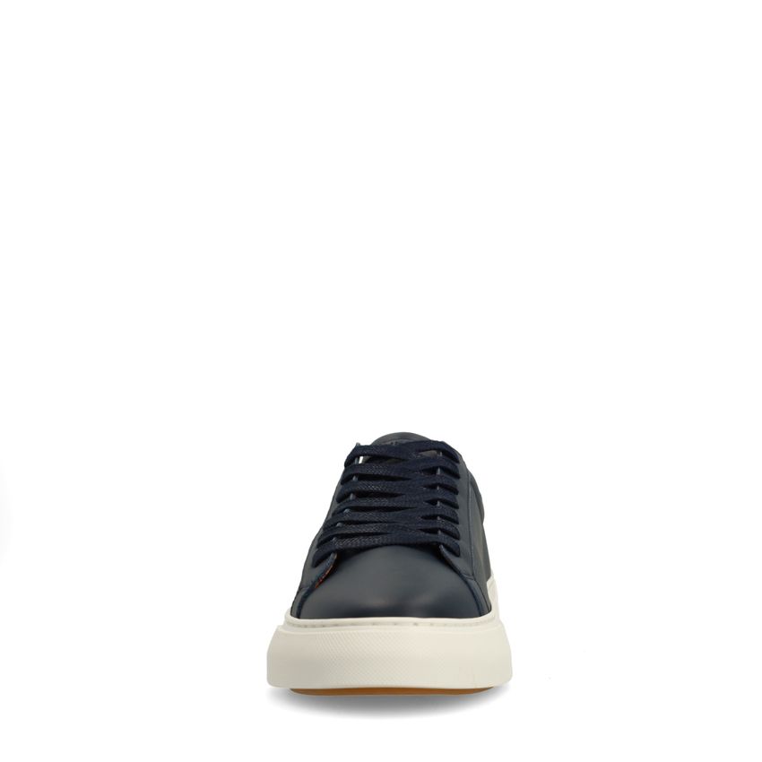 Navy leren sneakers