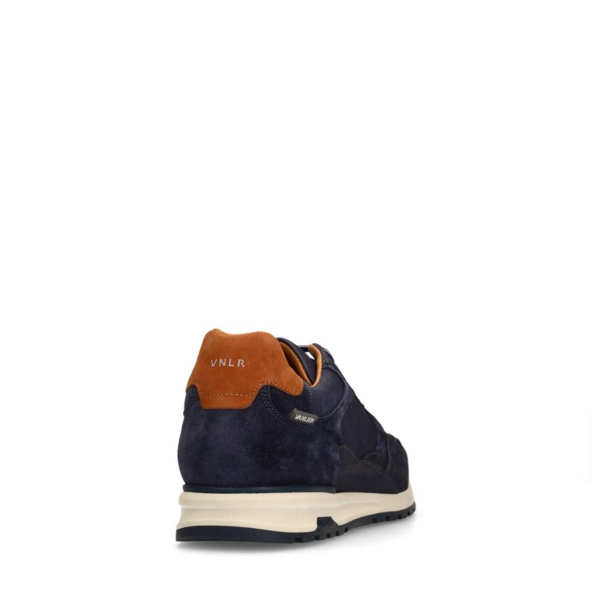 Marineblaue Nubuk-Sneaker