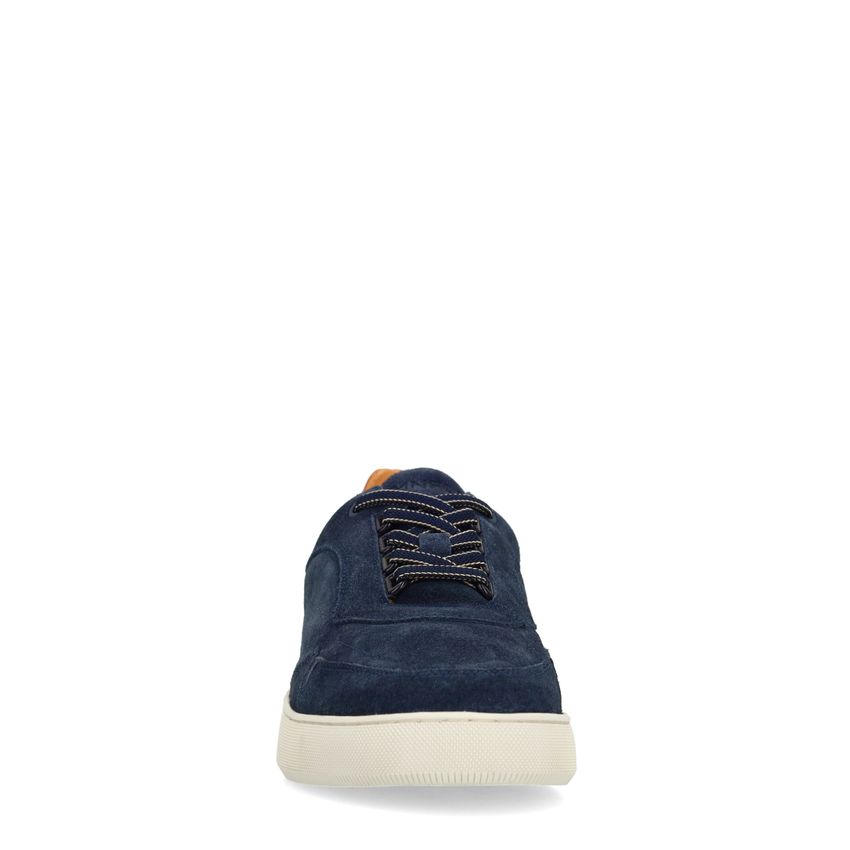 Marineblaue Veloursleder-Sneaker
