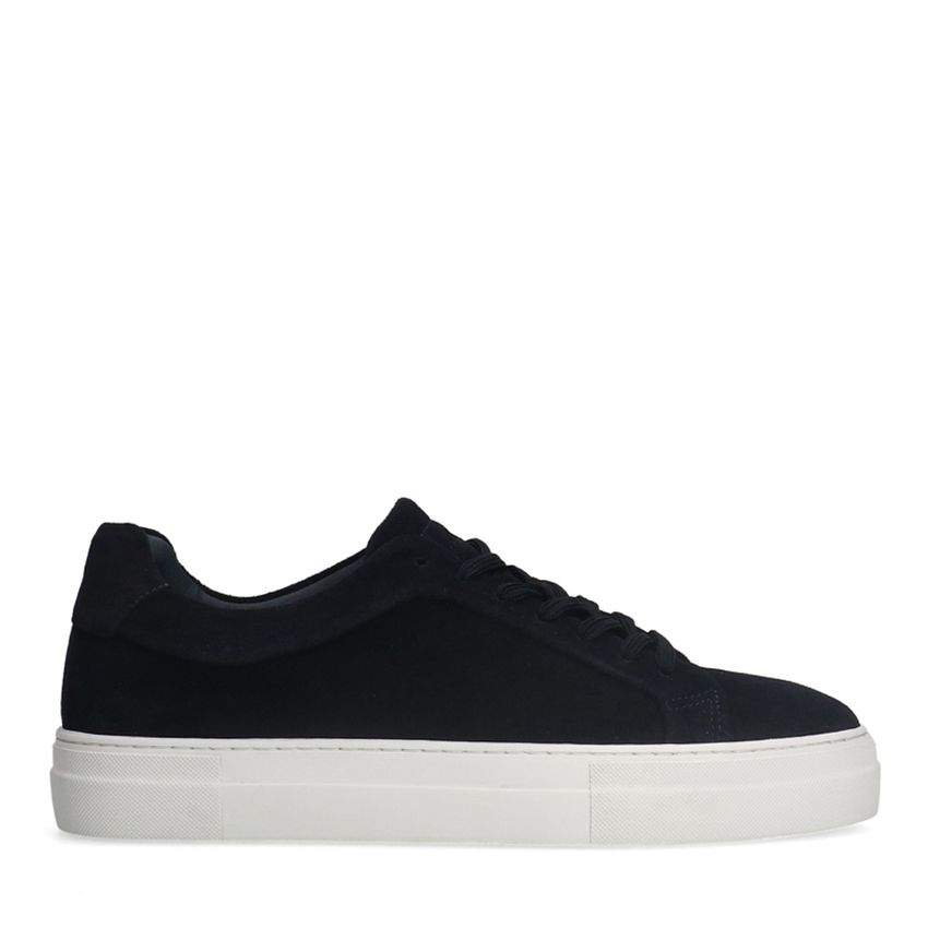 Donkerblauwe suède sneakers