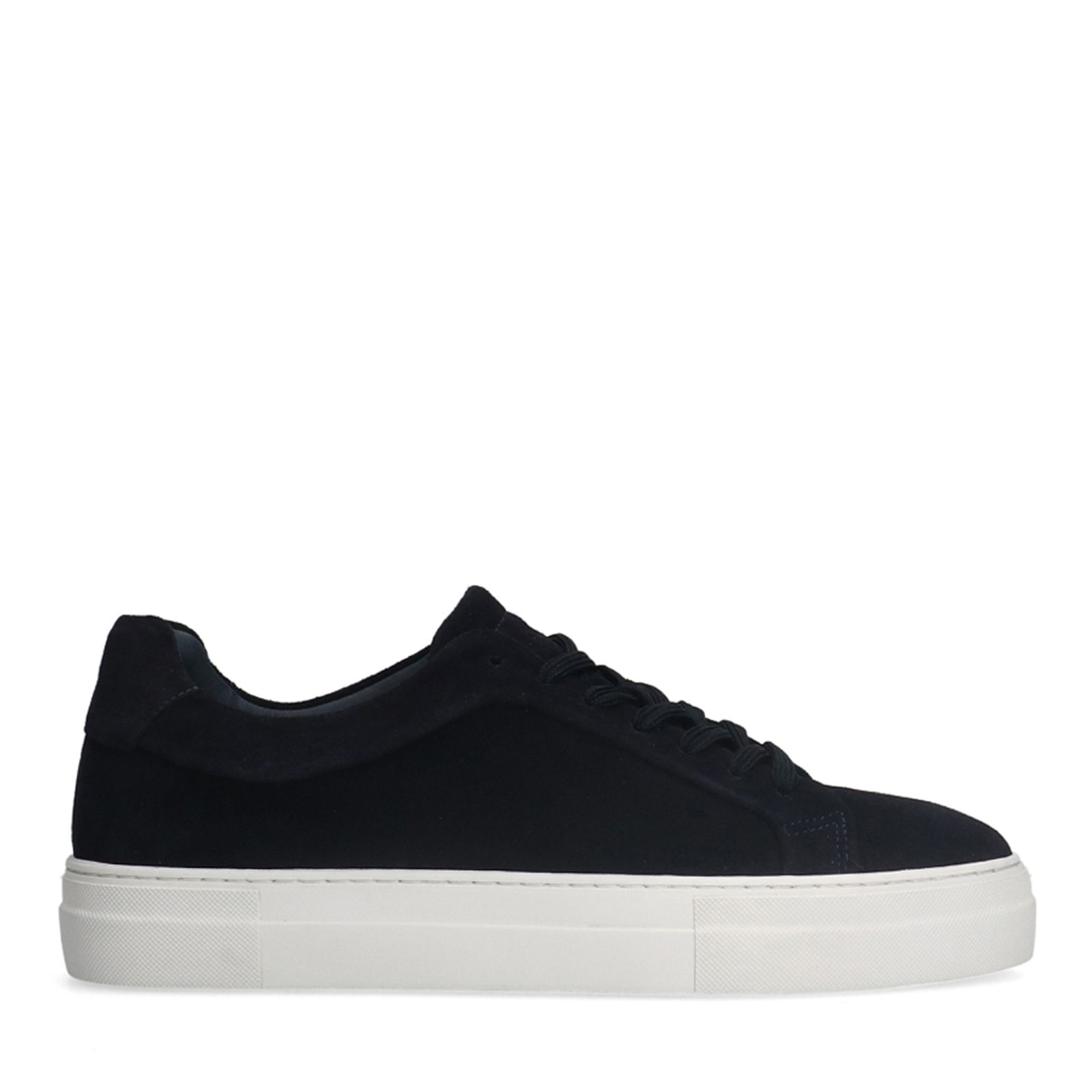 Marineblaue Veloursleder-Sneaker