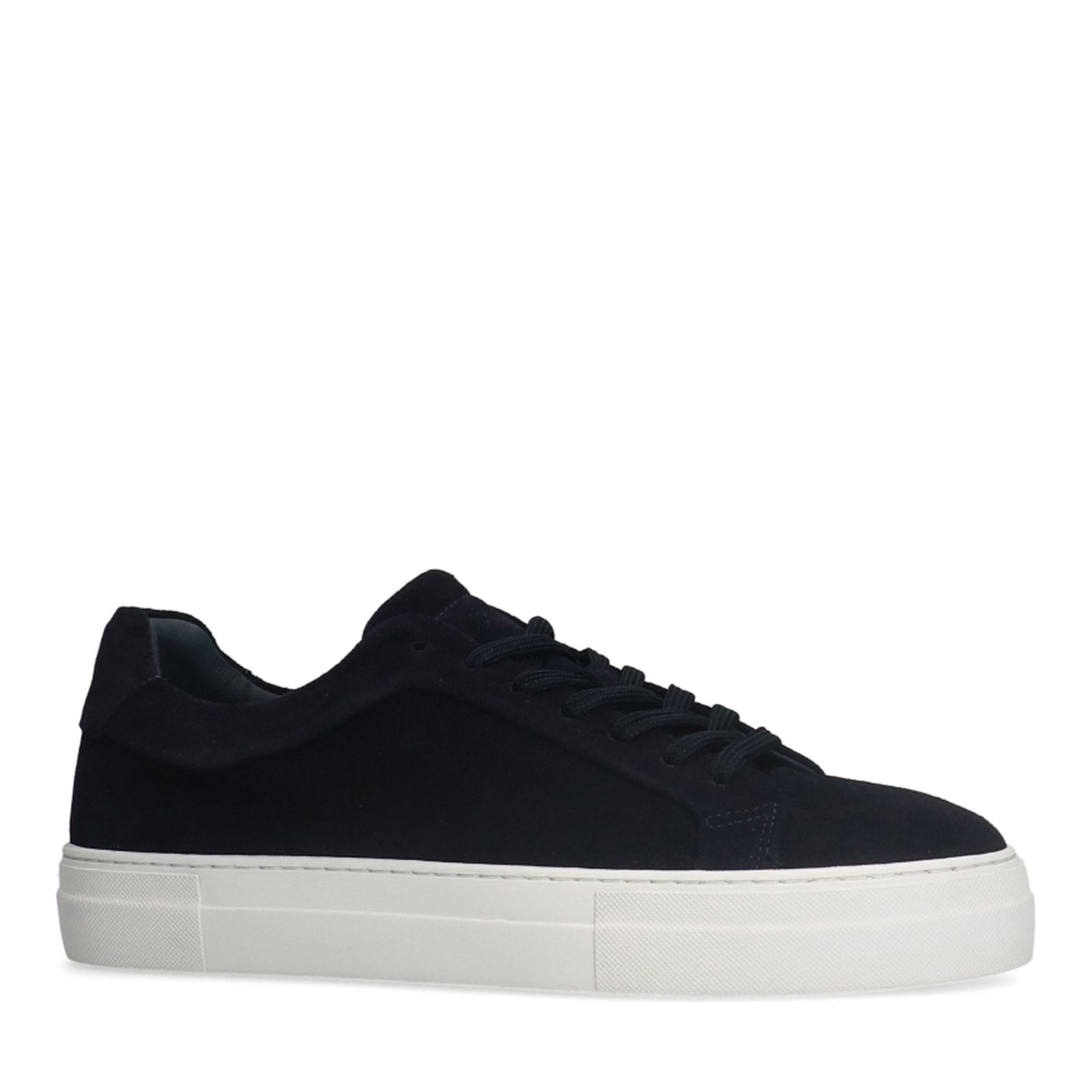 Marineblaue Veloursleder-Sneaker