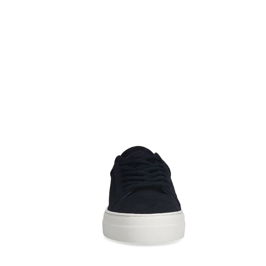 Donkerblauwe suède sneakers