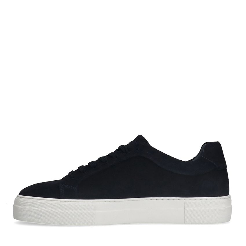 Donkerblauwe suède sneakers