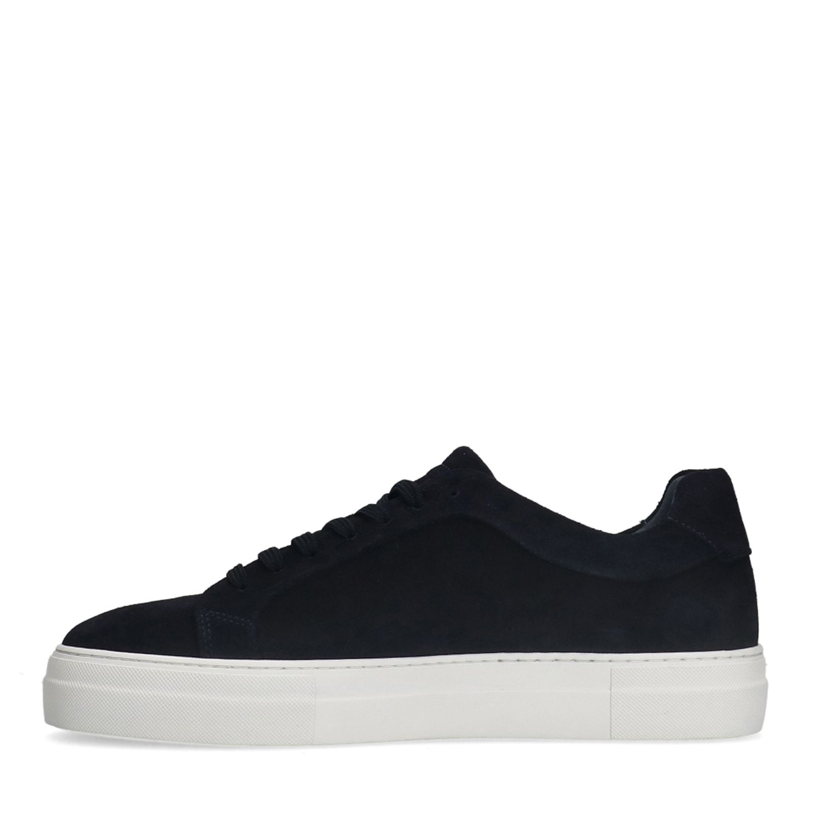 Marineblaue Veloursleder-Sneaker
