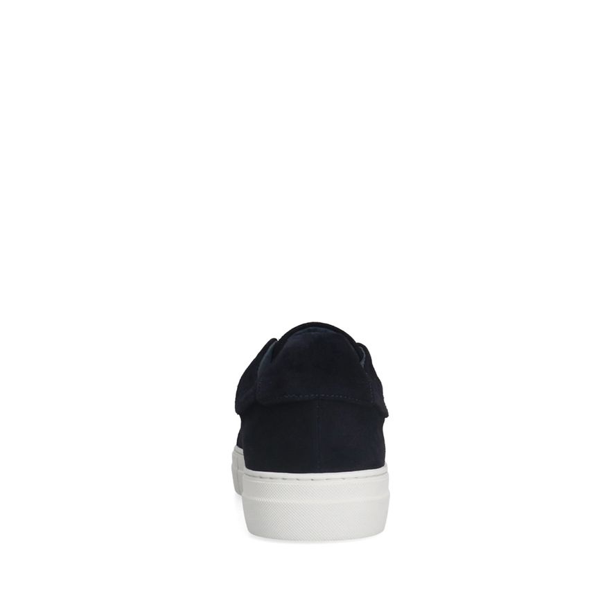 Donkerblauwe suède sneakers